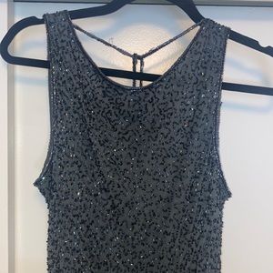 Stenay silk beaded vintage gown